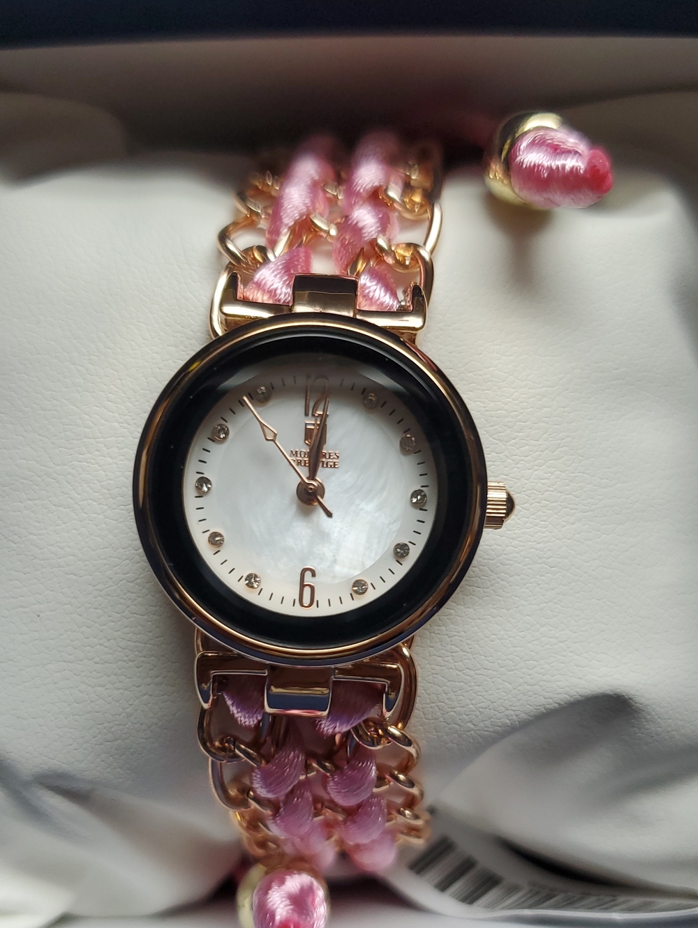 Women’s Pink Chain-Link Fashion Watch by